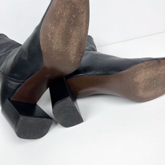 Zara Black Ankle Boots - Picture 4 of 6